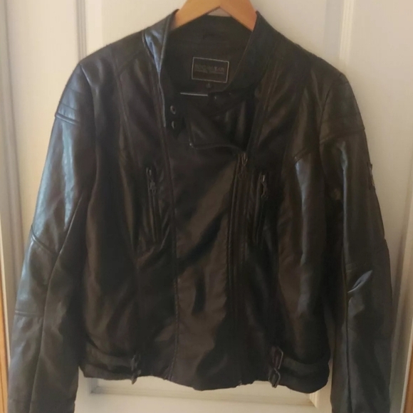 Rocawear Jackets & Blazers - Vintage Womens Rocawear Faux Leather Jacket Coat Black Size L Early 2000’s